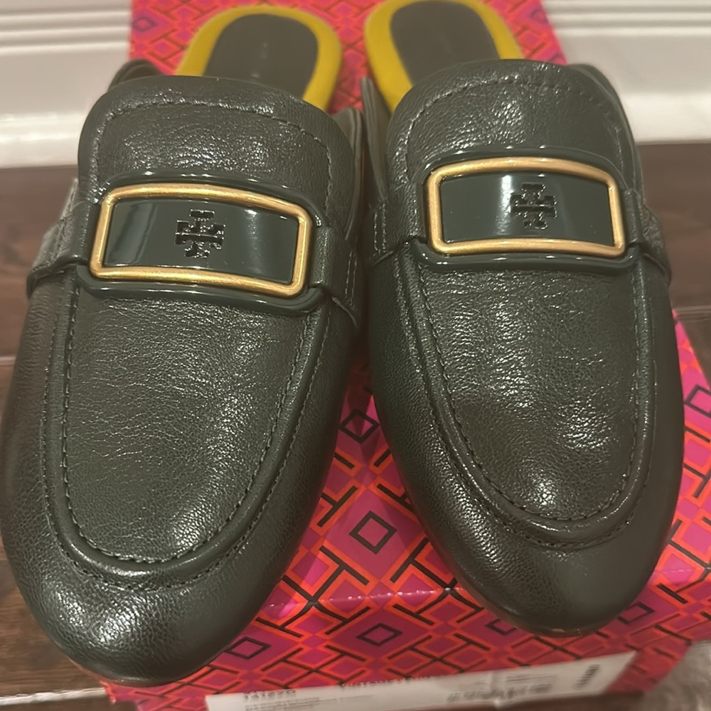 Tory Burch Georgia Backless Leather Loafers - Picture 5 of 6